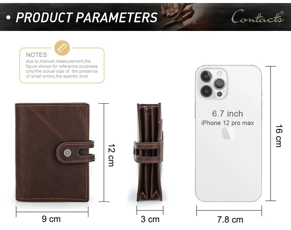 Genuine Leather AirTag Wallets for Men RFID Aluminum Card Holder Metal Wallets Zip Coin Purse Money Clip Men's Wallets