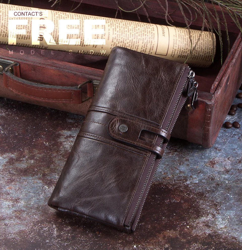 Genuine Leather Wallets for Men Long Casual Bifold Men Clutch Wallet Card Holder Coin Purse Money Clip Women's Wallets Genuine Leather Wallets for Men Long Casual Bifold Men Clutch Wallet Card Holder Coin Purse Money Clip Women's Wallets