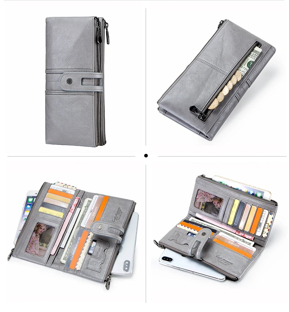 Genuine Leather Wallets for Men Long Casual Bifold Men Clutch Wallet Card Holder Coin Purse Money Clip Women's Wallets Genuine Leather Wallets for Men Long Casual Bifold Men Clutch Wallet Card Holder Coin Purse Money Clip Women's Wallets