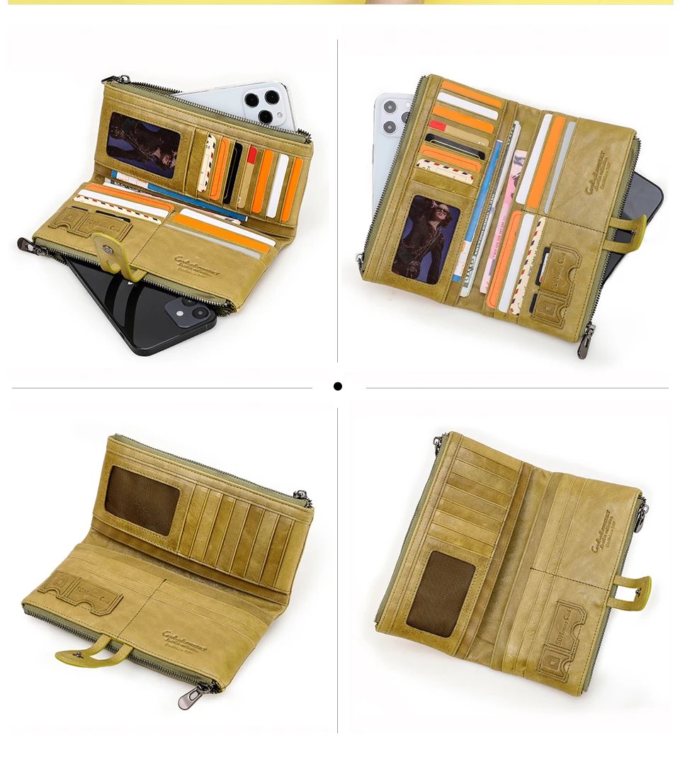 Genuine Leather Wallets for Men Long Casual Bifold Men Clutch Wallet Card Holder Coin Purse Money Clip Women's Wallets Genuine Leather Wallets for Men Long Casual Bifold Men Clutch Wallet Card Holder Coin Purse Money Clip Women's Wallets