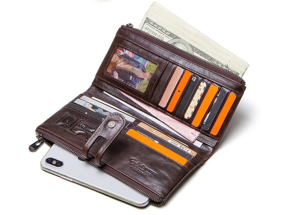 Genuine Leather Wallets for Men Long Casual Bifold Men Clutch Wallet Card Holder Coin Purse Money Clip Women's Wallets Genuine Leather Wallets for Men Long Casual Bifold Men Clutch Wallet Card Holder Coin Purse Money Clip Women's Wallets