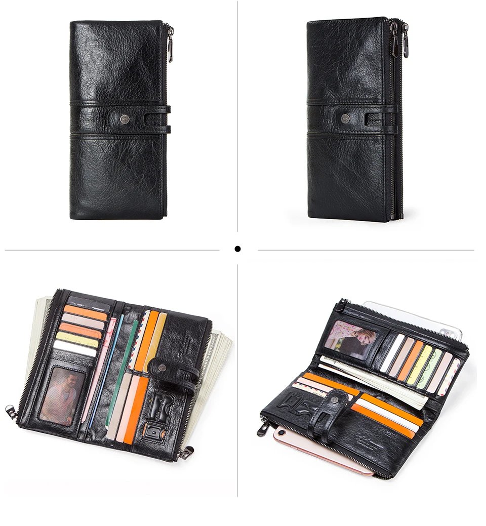 Genuine Leather Wallets for Men Long Casual Bifold Men Clutch Wallet Card Holder Coin Purse Money Clip Women's Wallets Genuine Leather Wallets for Men Long Casual Bifold Men Clutch Wallet Card Holder Coin Purse Money Clip Women's Wallets