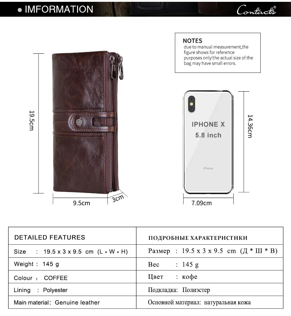 Genuine Leather Wallets for Men Long Casual Bifold Men Clutch Wallet Card Holder Coin Purse Money Clip Women's Wallets Genuine Leather Wallets for Men Long Casual Bifold Men Clutch Wallet Card Holder Coin Purse Money Clip Women's Wallets