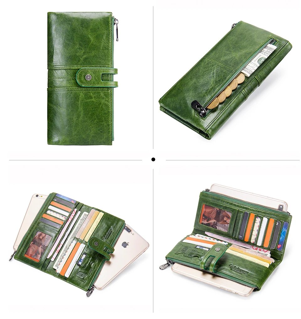 Genuine Leather Wallets for Men Long Casual Bifold Men Clutch Wallet Card Holder Coin Purse Money Clip Women's Wallets Genuine Leather Wallets for Men Long Casual Bifold Men Clutch Wallet Card Holder Coin Purse Money Clip Women's Wallets