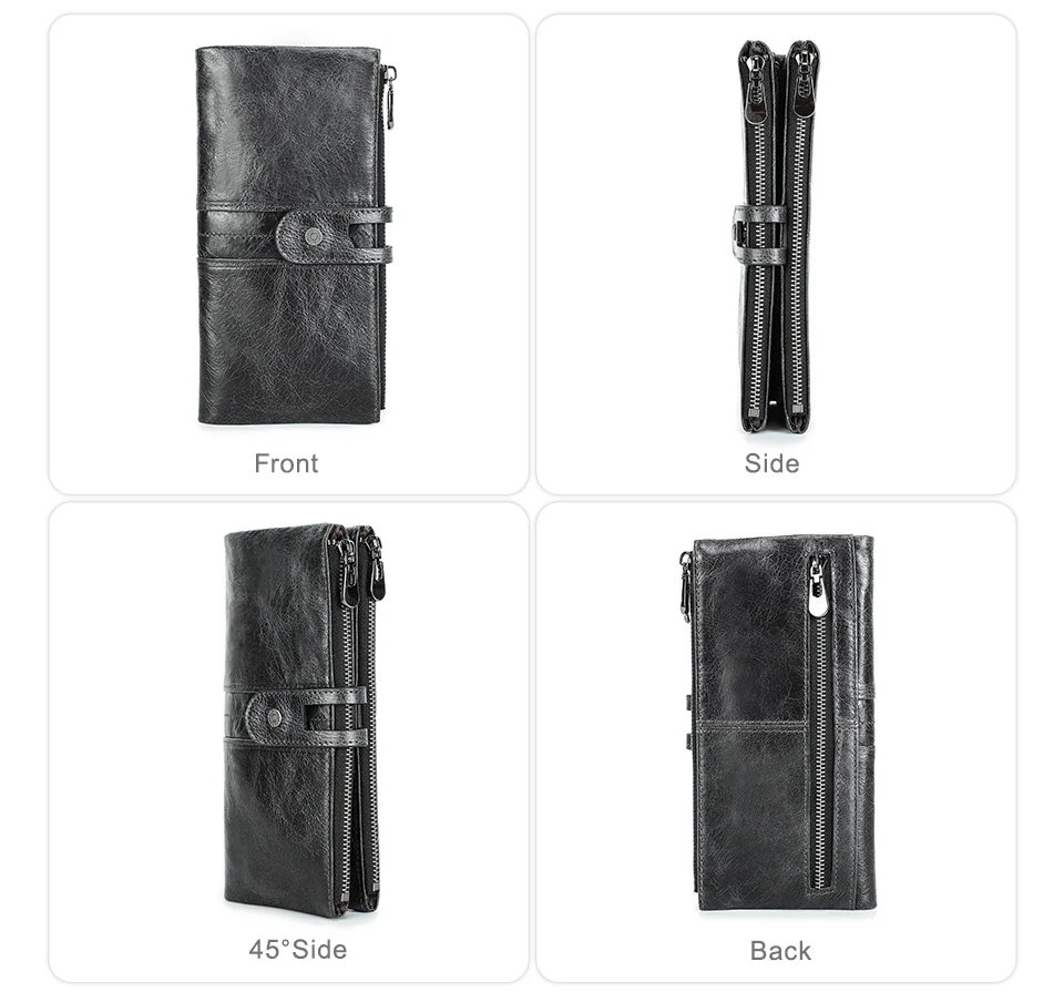 Genuine Leather Wallets for Men Long Casual Bifold Men Clutch Wallet Card Holder Coin Purse Money Clip Women's Wallets Genuine Leather Wallets for Men Long Casual Bifold Men Clutch Wallet Card Holder Coin Purse Money Clip Women's Wallets