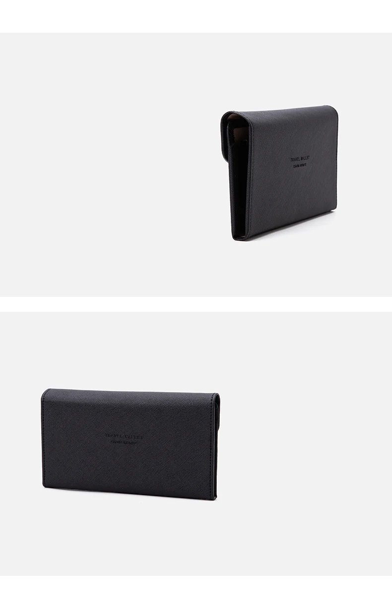 Travel Wallet RFID Passport Credit Card Holder Multi functional ID/Cash/Family Passport Set Passport Clip for Men and Women