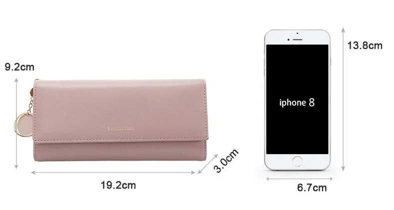 Fashion Women Wallets Brand Letter Long Tri-fold Wallet Purse Fresh Leather Female Clutch Card Holder Cartera Mujer