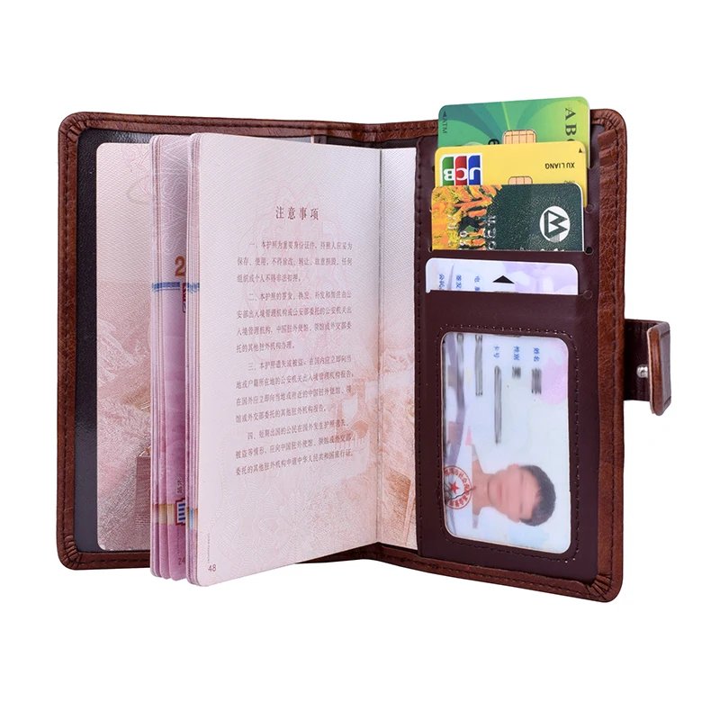 Travel Hasp Passport Holder Cover Leather Wallet Women Men Passports For Document Pouch Cards Case обложка на паспорт