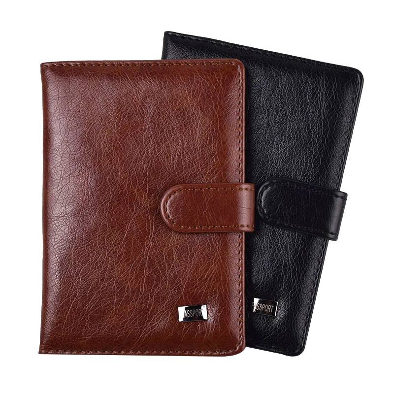 Travel Hasp Passport Holder Cover Leather Wallet Women Men Passports For Document Pouch Cards Case обложка на паспорт