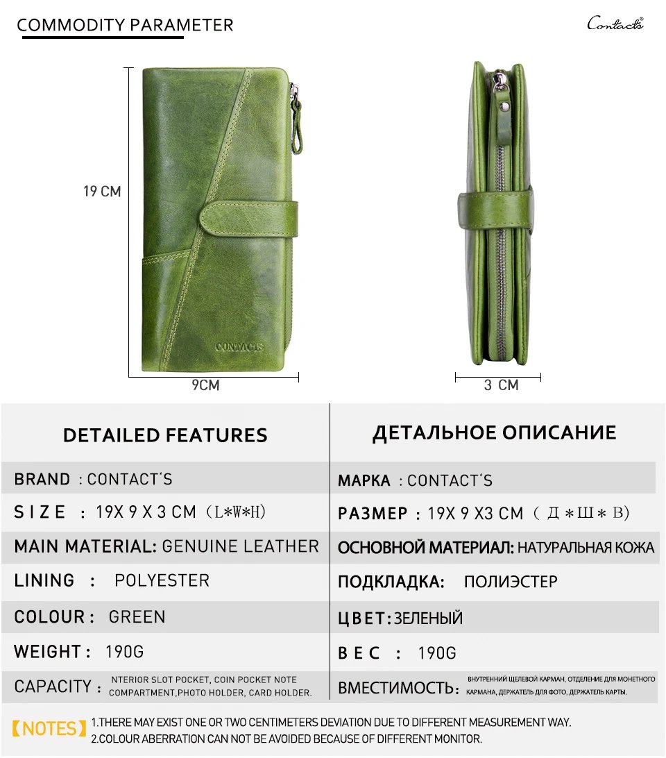 Genuine Leather Woman wallet Long Fashion Women's Purses Card Holders Female Bag Zip Coin Purses Women's Wallets