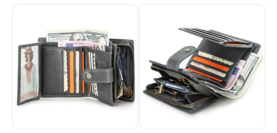 Genuine Leather Wallets for Women Short Fashion Women's Purses Card Holder Zip Coin Purses Female Bag Women's Wallet Genuine Leather Wallets for Women Short Fashion Women's Purses Card Holder Zip Coin Purses Female Bag Women's Wallet