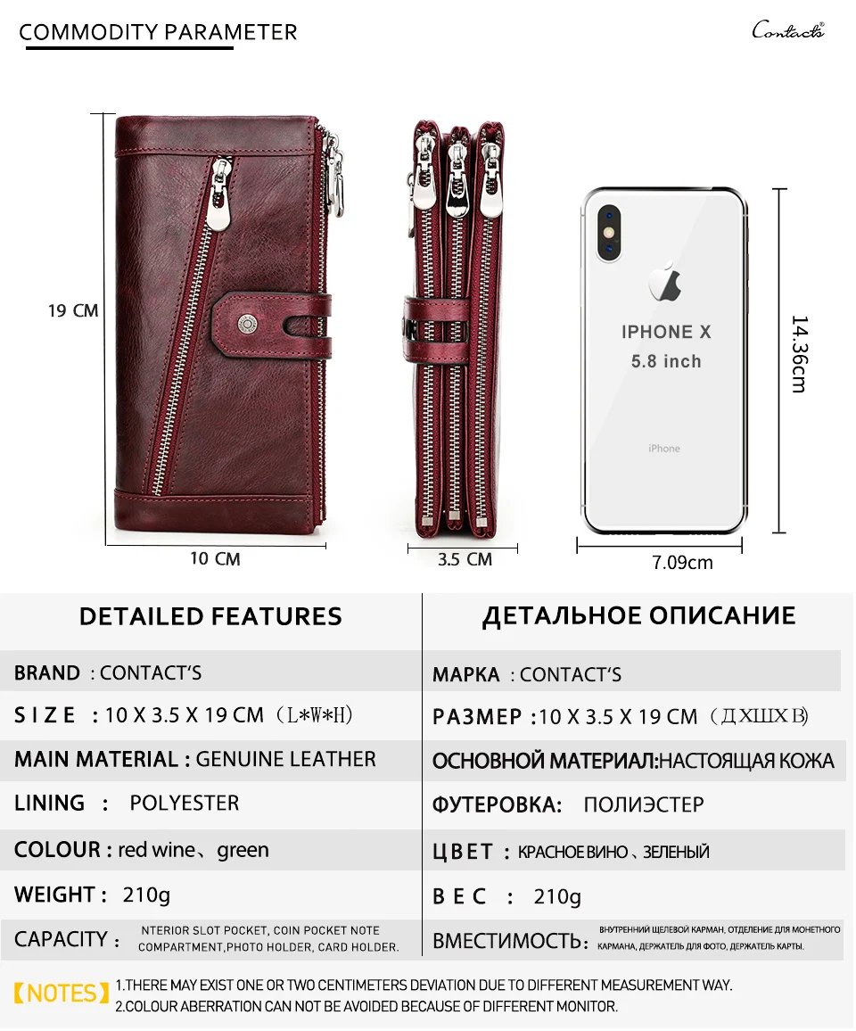 Women Wallet Fashion Genuine Leather Wallet Card Holder Female Long Purse Phone Pocket Large Capacity Clutch Wallets