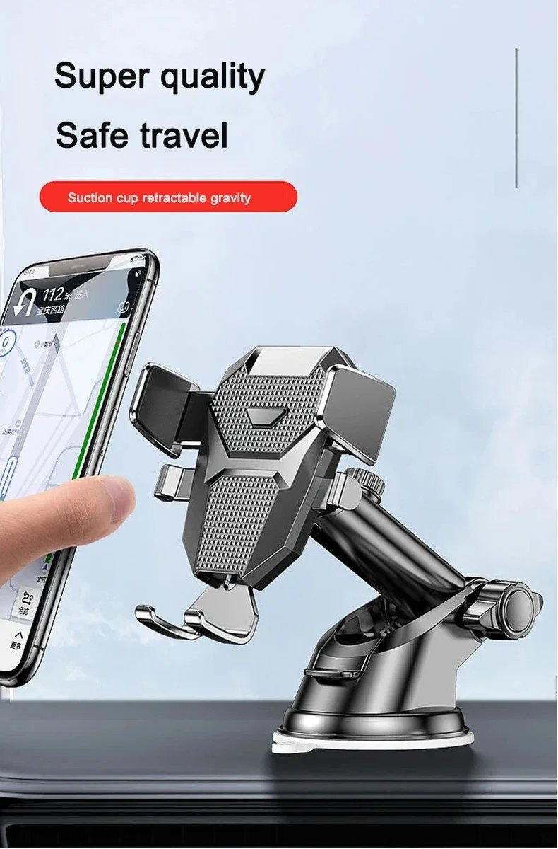 2024 NEW Universal Sucker Car Phone Holder 360&deg; Windshield Car Dashboard Mobile Cell Support Bracket for iPhone Samsung Xiaomi
