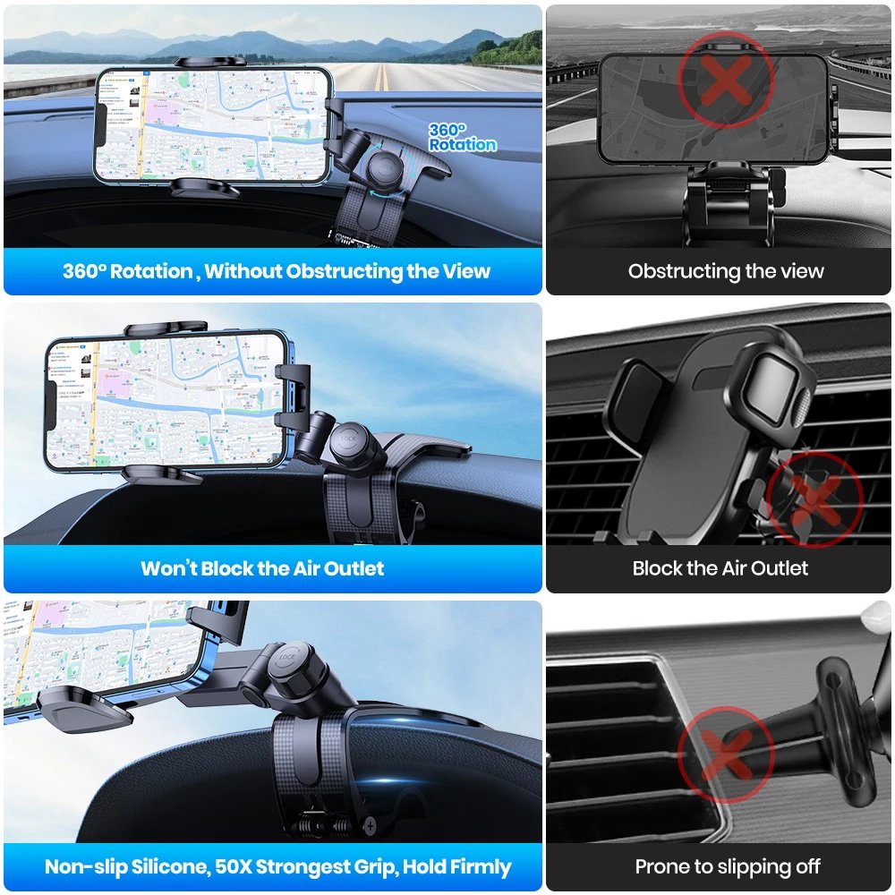 Dashboard Mobile Car Phone Holder Clip Mount CellPhone Stand In Car GPS Support Bracket for MobilePhone Portable car holder