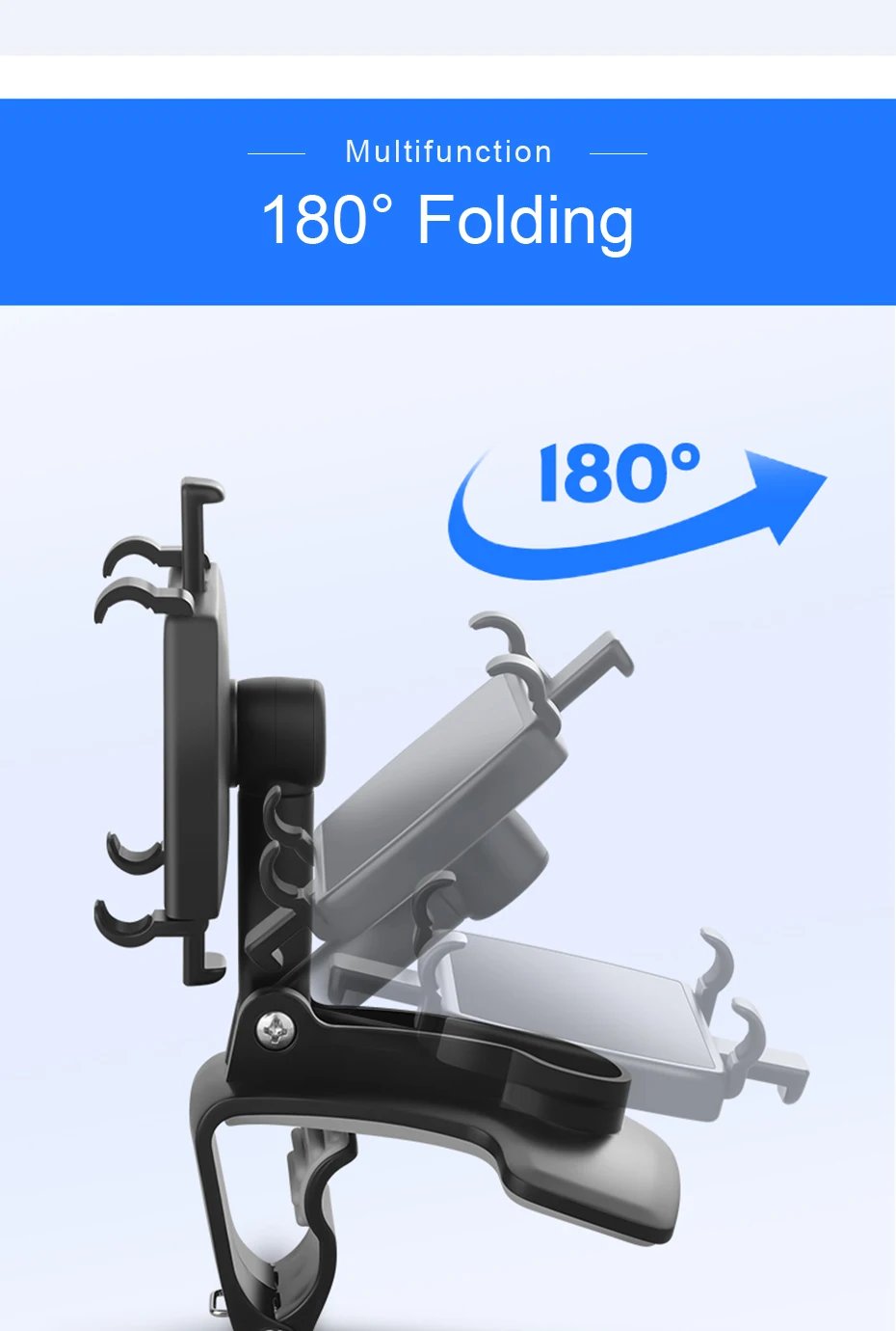 360 Degrees Car Phone Holder Universal Smartphone Stands Car Rack Dashboard Support for Auto Grip Mobile Phone Fixed Bracket