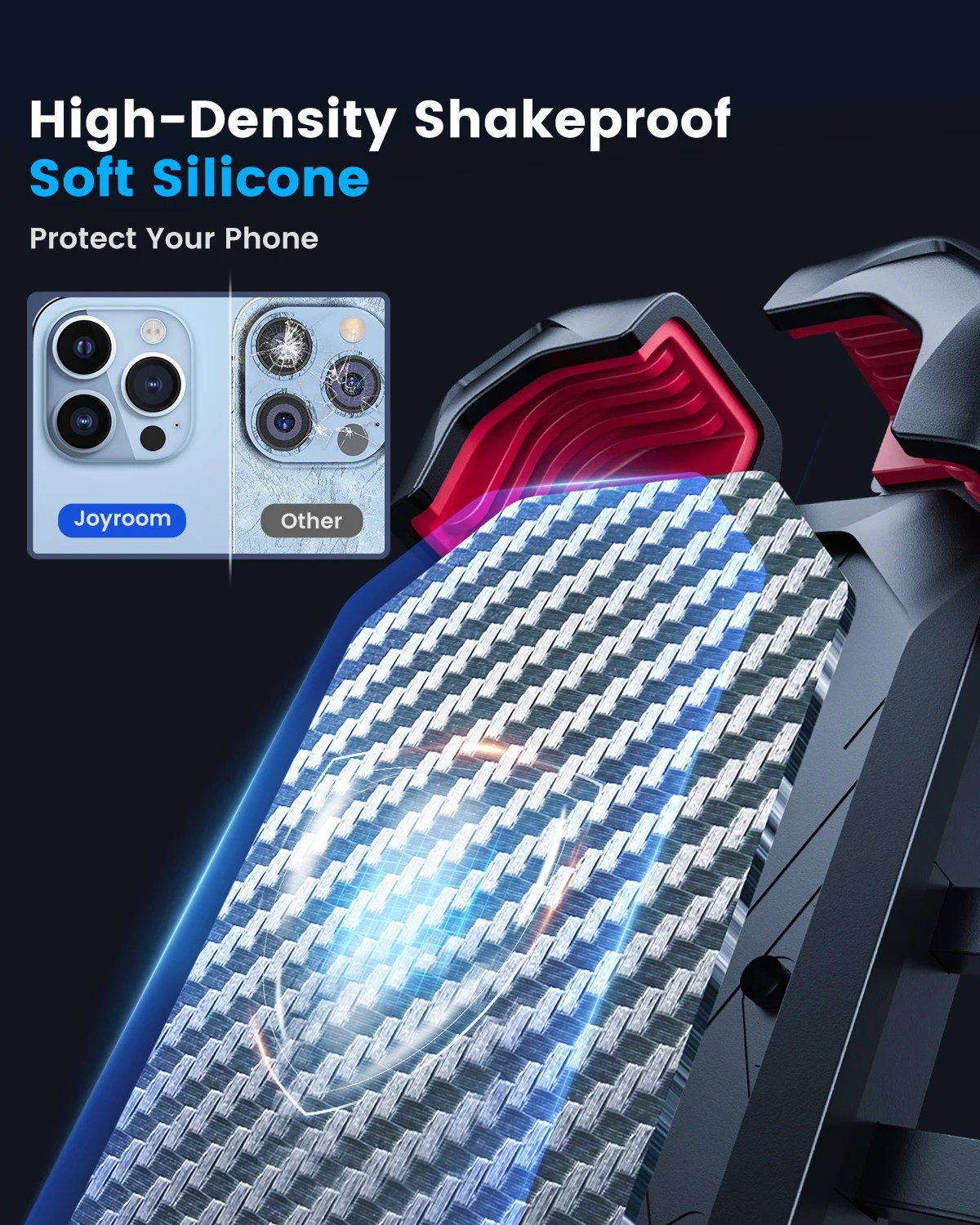 Joyroom Universal Bike Phone Holder 360° View Bicycle Phone Holder for 4.7-7 inch Mobile Phone Stand Shockproof Bracket GPS Clip Joyroom Universal Bike Phone Holder 360° View Bicycle Phone Holder for 4.7-7 inch Mobile Phone Stand Shockproof Bracket GPS Clip