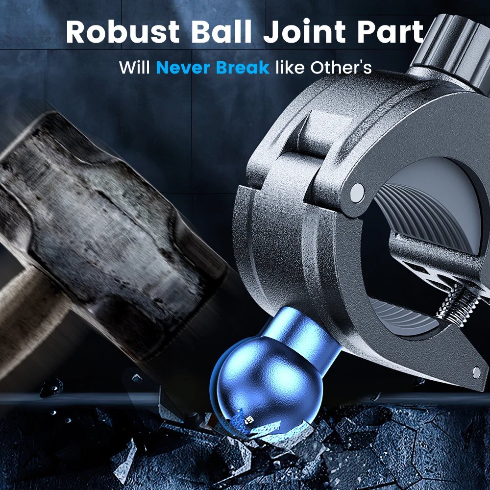 Joyroom Universal Bike Phone Holder 360° View Bicycle Phone Holder for 4.7-7 inch Mobile Phone Stand Shockproof Bracket GPS Clip Joyroom Universal Bike Phone Holder 360° View Bicycle Phone Holder for 4.7-7 inch Mobile Phone Stand Shockproof Bracket GPS Clip