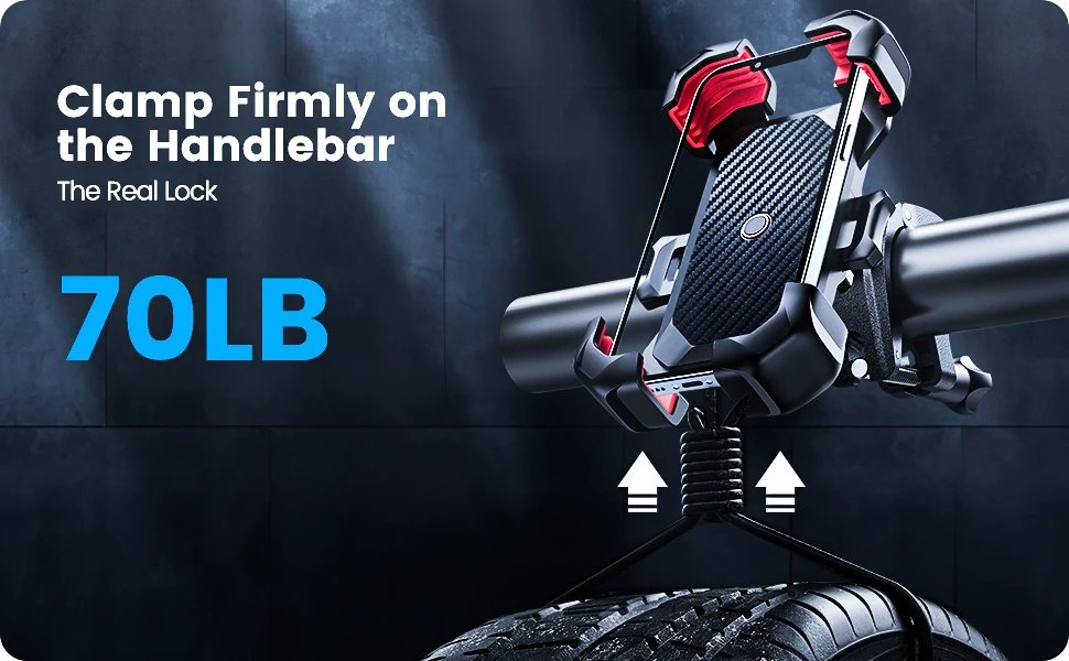 Joyroom Universal Bike Phone Holder 360° View Bicycle Phone Holder for 4.7-7 inch Mobile Phone Stand Shockproof Bracket GPS Clip Joyroom Universal Bike Phone Holder 360° View Bicycle Phone Holder for 4.7-7 inch Mobile Phone Stand Shockproof Bracket GPS Clip