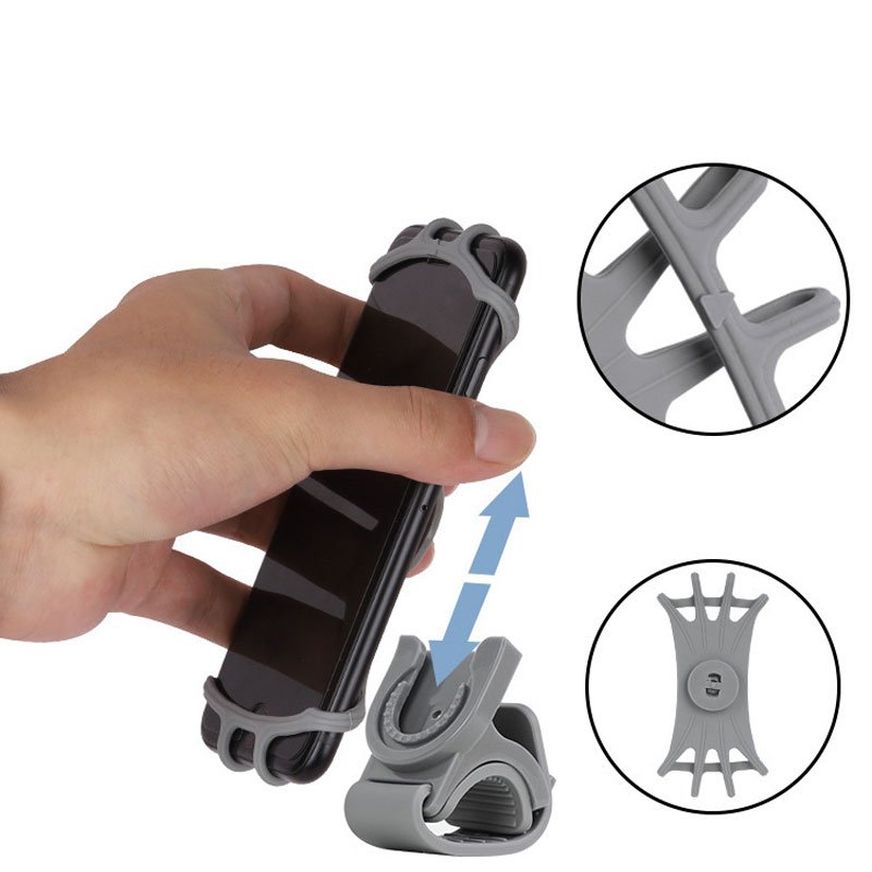 360&deg; Removable Bicycle Phone Holder  Black Universal Motorcycle Mobile Phone Rack Bike Handlebar Stand Brackets