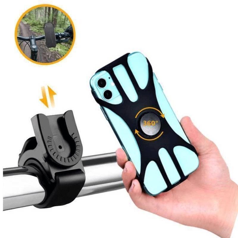 360&deg; Removable Bicycle Phone Holder  Black Universal Motorcycle Mobile Phone Rack Bike Handlebar Stand Brackets