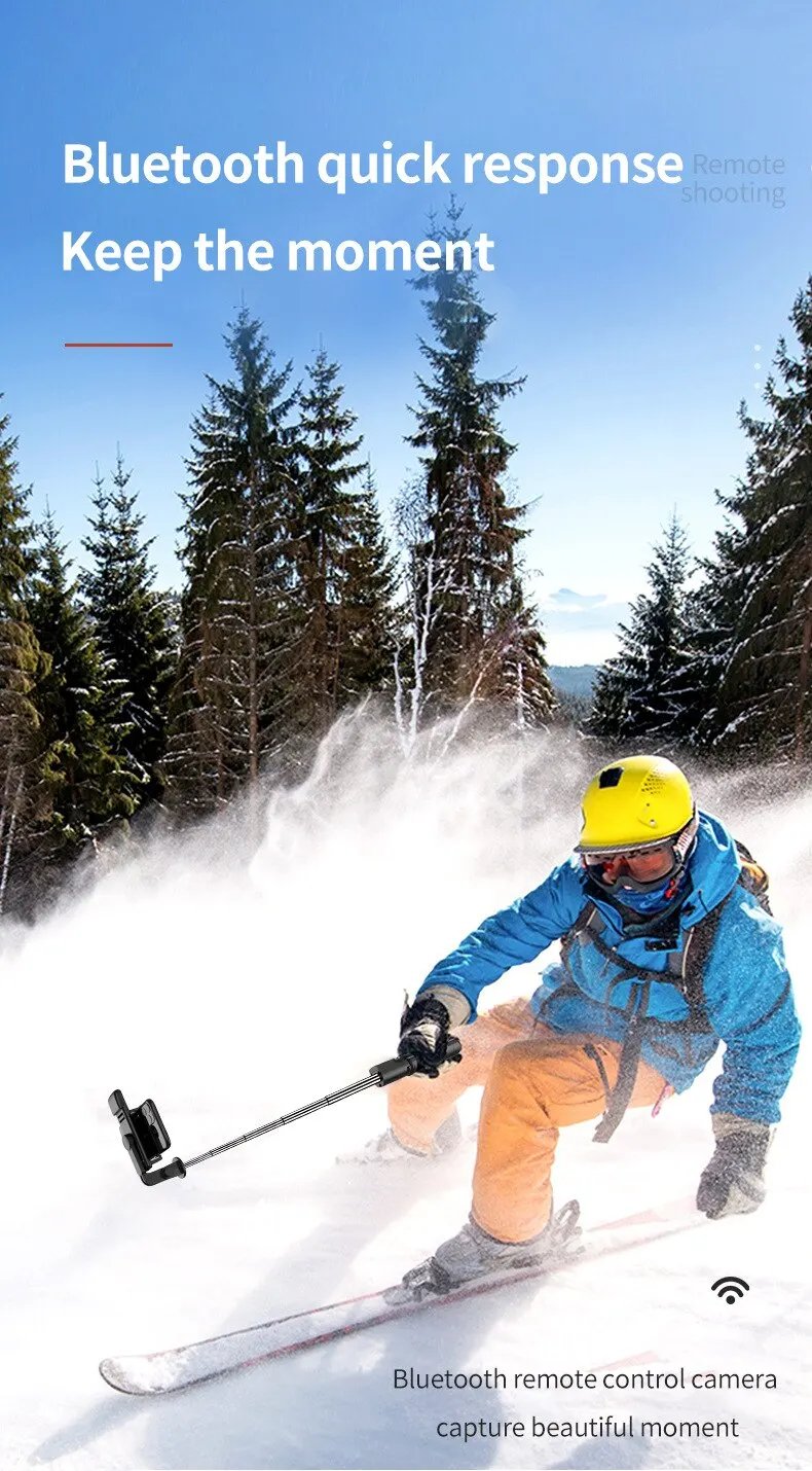 Portable Bluetooth Selfie Stick Tripod Holder with Remote Shutter Fill Light Extendable Wireless Remote Retractable Phone Stand