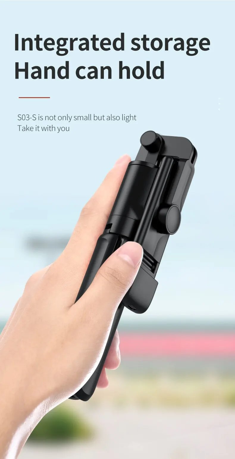 Portable Bluetooth Selfie Stick Tripod Holder with Remote Shutter Fill Light Extendable Wireless Remote Retractable Phone Stand