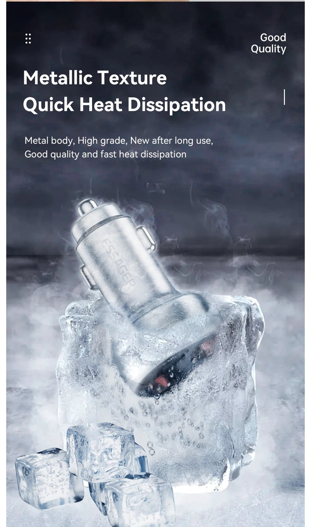 Essager 80W Car Charger USB Type C PD Fast Charging Phone Quick Charge for iPhone 14 13 Huawei Xiaomi Samsung iPad Laptop Tablet