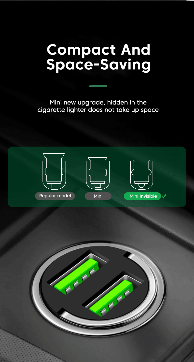 200W Mini Dual Ports USB Car Charger Lighter Fast Charging Car Phone Charger Adapter for iPhone 13 12 Xiaomi Huawei Samsung 200W Mini Dual Ports USB Car Charger Lighter Fast Charging Car Phone Charger Adapter for iPhone 13 12 Xiaomi Huawei Samsung