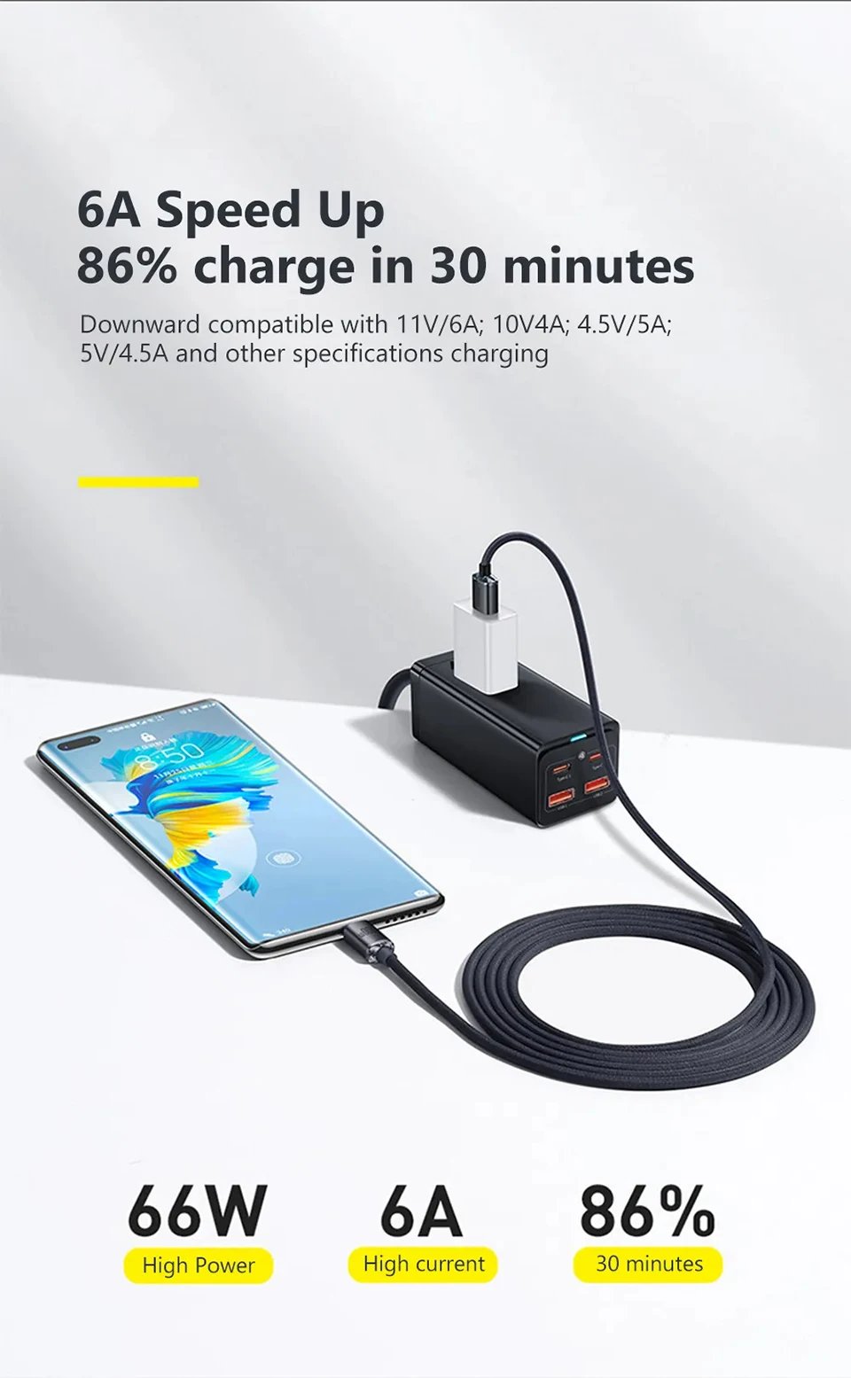 120W PD Type C Cable Super Fast Charger Cord Quick Charge USB C Cables Phone Charger For Samsung Xiaomi Huawei Oneplus POCO OPPO