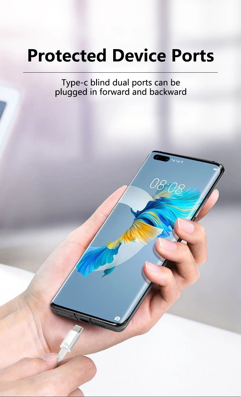 10A 120W Super Fast Charging USB Type C Cable for Huawei P40 P30 USB-C Phone Data Cord for Xiaomi 14 Redmi 13 12 Oneplus 11 POCO