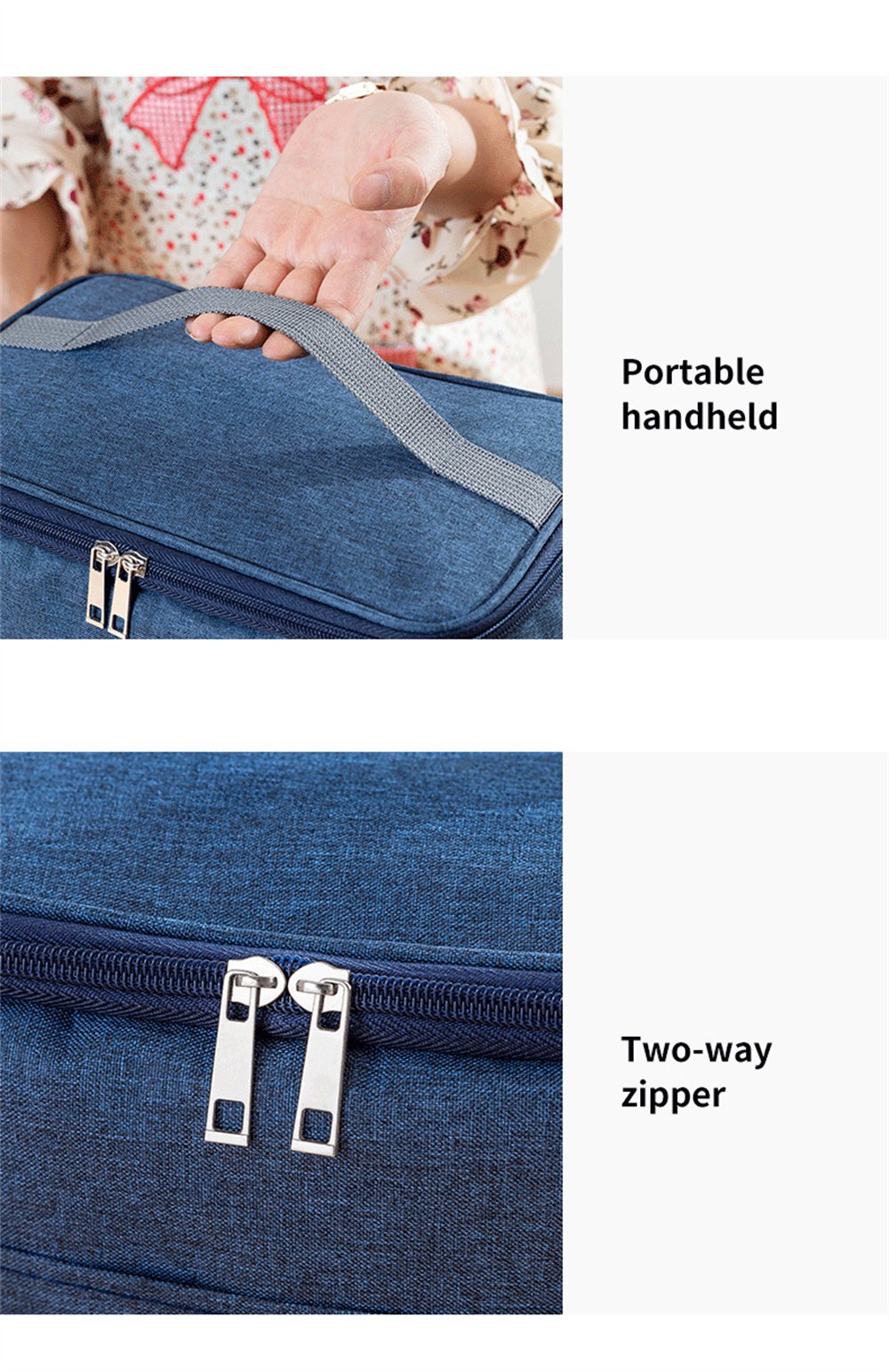 Portable Lunch Bag Food Thermal Box Durable Waterproof Office Cooler Lunchbox With Shoulder Strap Insulated Case