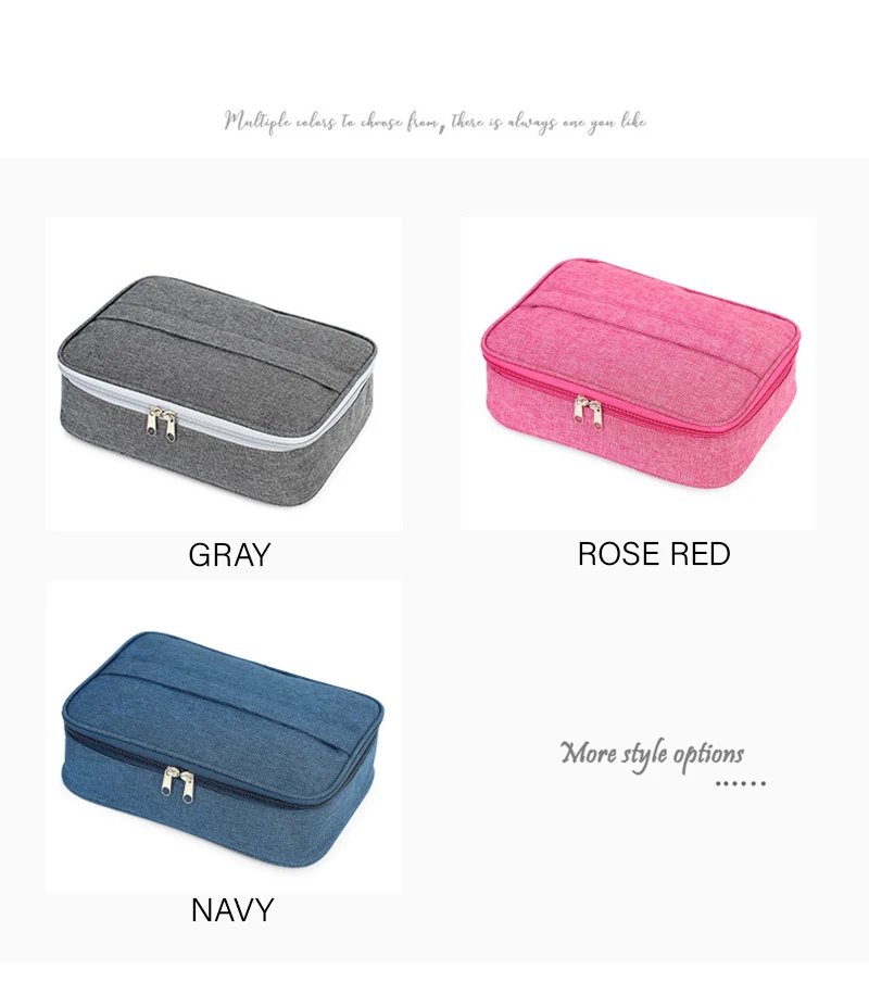 Multifunction Large Capacity Cooler Bag Waterproof Oxford Portable Zipper Thermal Lunch Bags For Women Lunch Box Picnic Food Bag