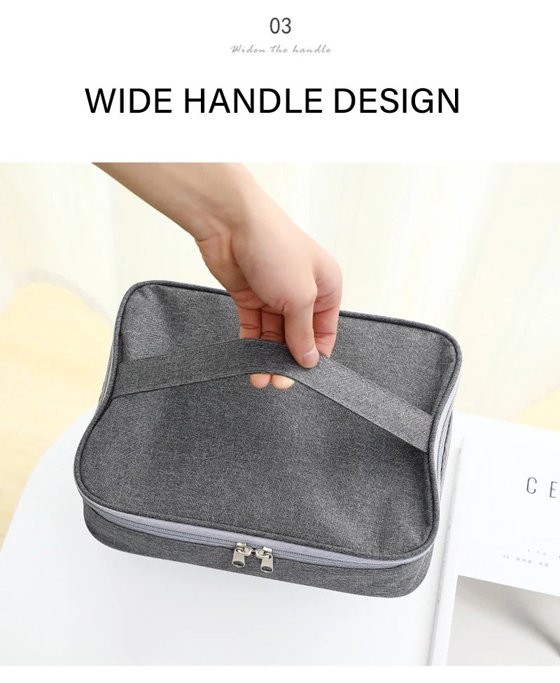 Multifunction Large Capacity Cooler Bag Waterproof Oxford Portable Zipper Thermal Lunch Bags For Women Lunch Box Picnic Food Bag