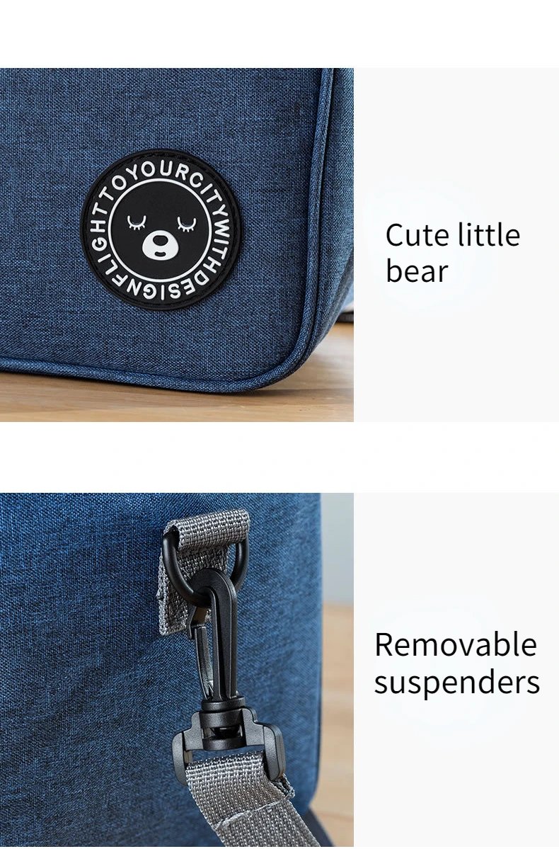 Portable Lunch Bag Food Thermal Box Durable Waterproof Office Cooler Lunchbox with Shoulder Strap Picnic Bag for Couples Unisex