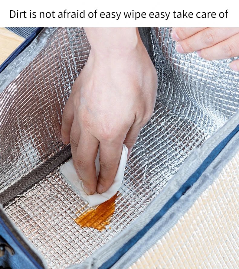 Portable Lunch Bag Food Thermal Box Durable Waterproof Office Cooler Lunchbox with Shoulder Strap Picnic Bag for Couples Unisex