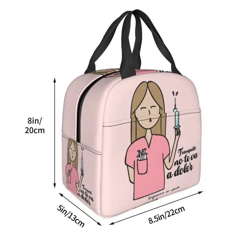 Enfermera En Apuros Doctor Nurse Lunch Bag Women Portable Cooler Thermal Insulated Lunch Box Picnic Storage Food Bento Box Enfermera En Apuros Doctor Nurse Lunch Bag Women Portable Cooler Thermal Insulated Lunch Box Picnic Storage Food Bento Box