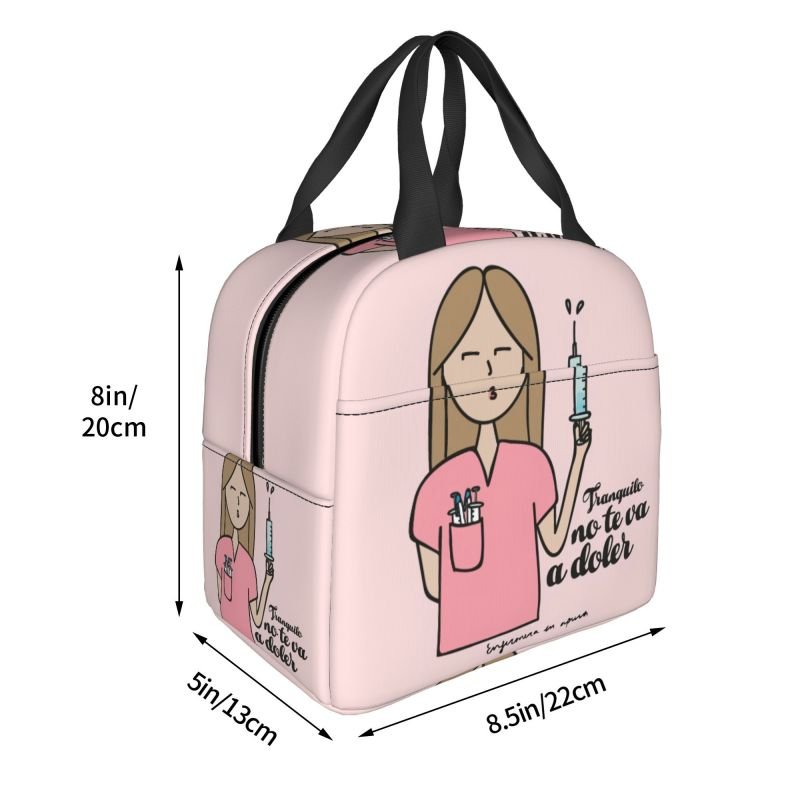 Enfermera En Apuros Doctor Nurse Lunch Bag Women Portable Cooler Thermal Insulated Lunch Box Picnic Storage Food Bento Box Enfermera En Apuros Doctor Nurse Lunch Bag Women Portable Cooler Thermal Insulated Lunch Box Picnic Storage Food Bento Box