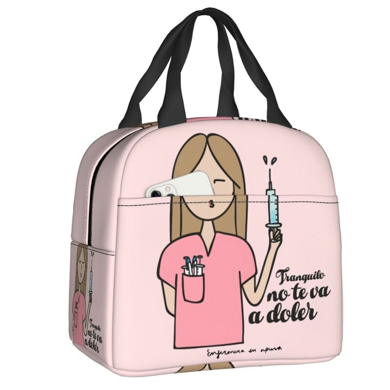 Enfermera En Apuros Doctor Nurse Lunch Bag Women Portable Cooler Thermal Insulated Lunch Box Picnic Storage Food Bento Box Enfermera En Apuros Doctor Nurse Lunch Bag Women Portable Cooler Thermal Insulated Lunch Box Picnic Storage Food Bento Box