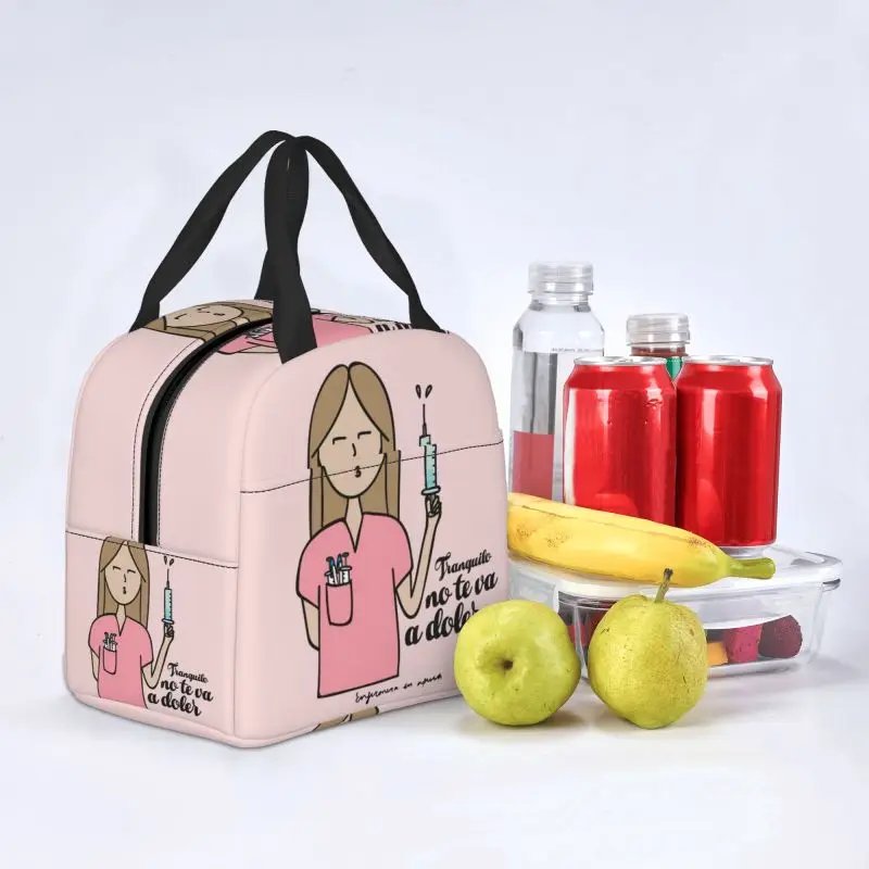 Enfermera En Apuros Doctor Nurse Lunch Bag Women Portable Cooler Thermal Insulated Lunch Box Picnic Storage Food Bento Box Enfermera En Apuros Doctor Nurse Lunch Bag Women Portable Cooler Thermal Insulated Lunch Box Picnic Storage Food Bento Box