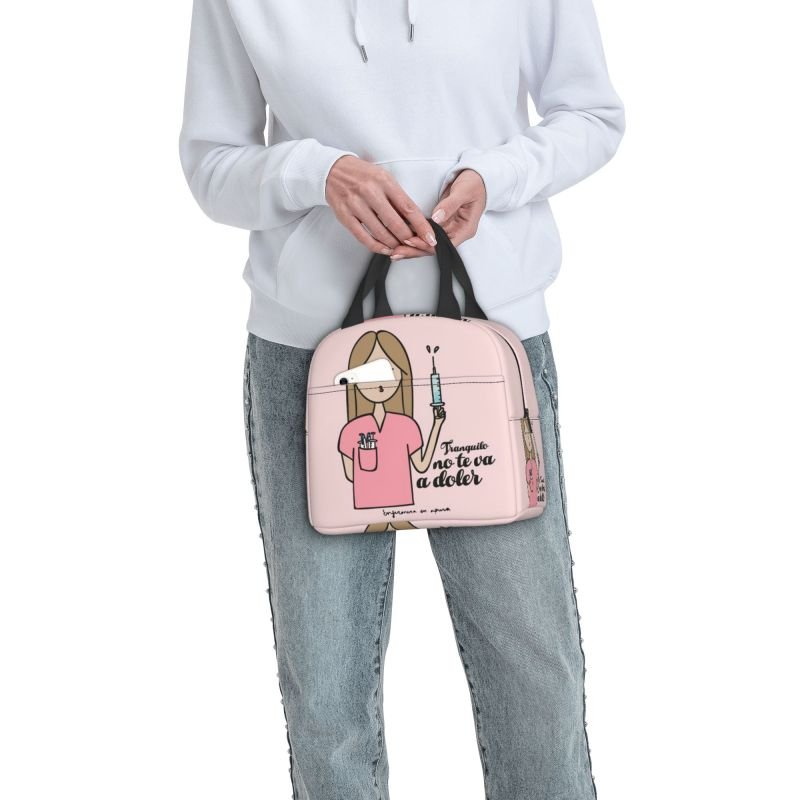 Enfermera En Apuros Doctor Nurse Lunch Bag Women Portable Cooler Thermal Insulated Lunch Box Picnic Storage Food Bento Box Enfermera En Apuros Doctor Nurse Lunch Bag Women Portable Cooler Thermal Insulated Lunch Box Picnic Storage Food Bento Box