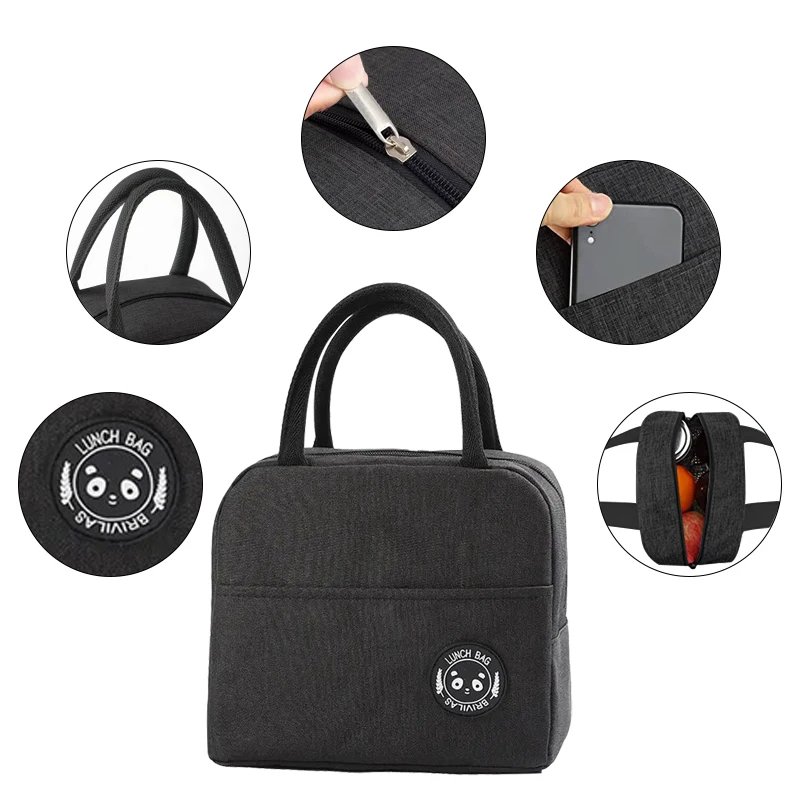 Custom Name Portable Lunch Bag Durable Waterproof Office Thermal Box Pink Letter Lunch Box Cooler Organizer Insulated Food Pouch