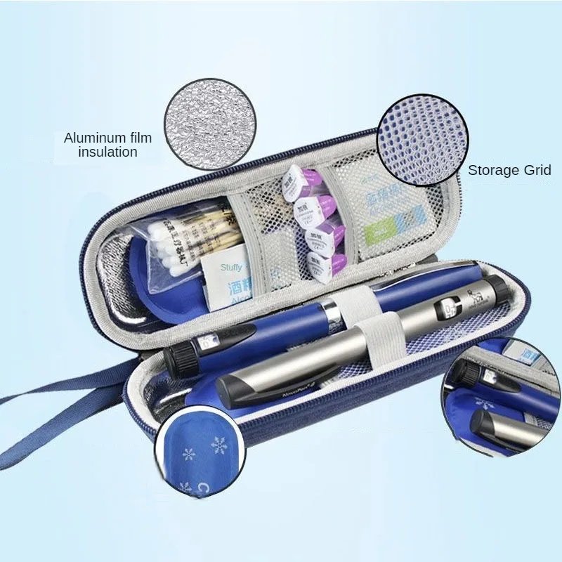 Waterproof Diabetic Pocket Pill Protector Insulin Cooling Bag Portable Travel Case Thermal Insulated Medicla Cooler without Gel