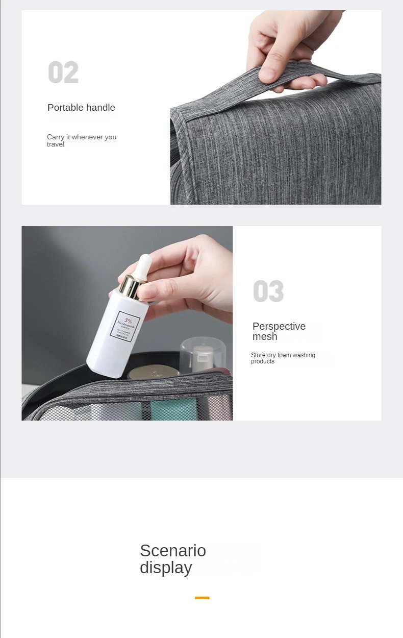 High Quality Women Makeup Bags Travel Cosmetic Bag Toiletries Organizer Waterproof Storage Neceser Hanging Bathroom Wash Bag