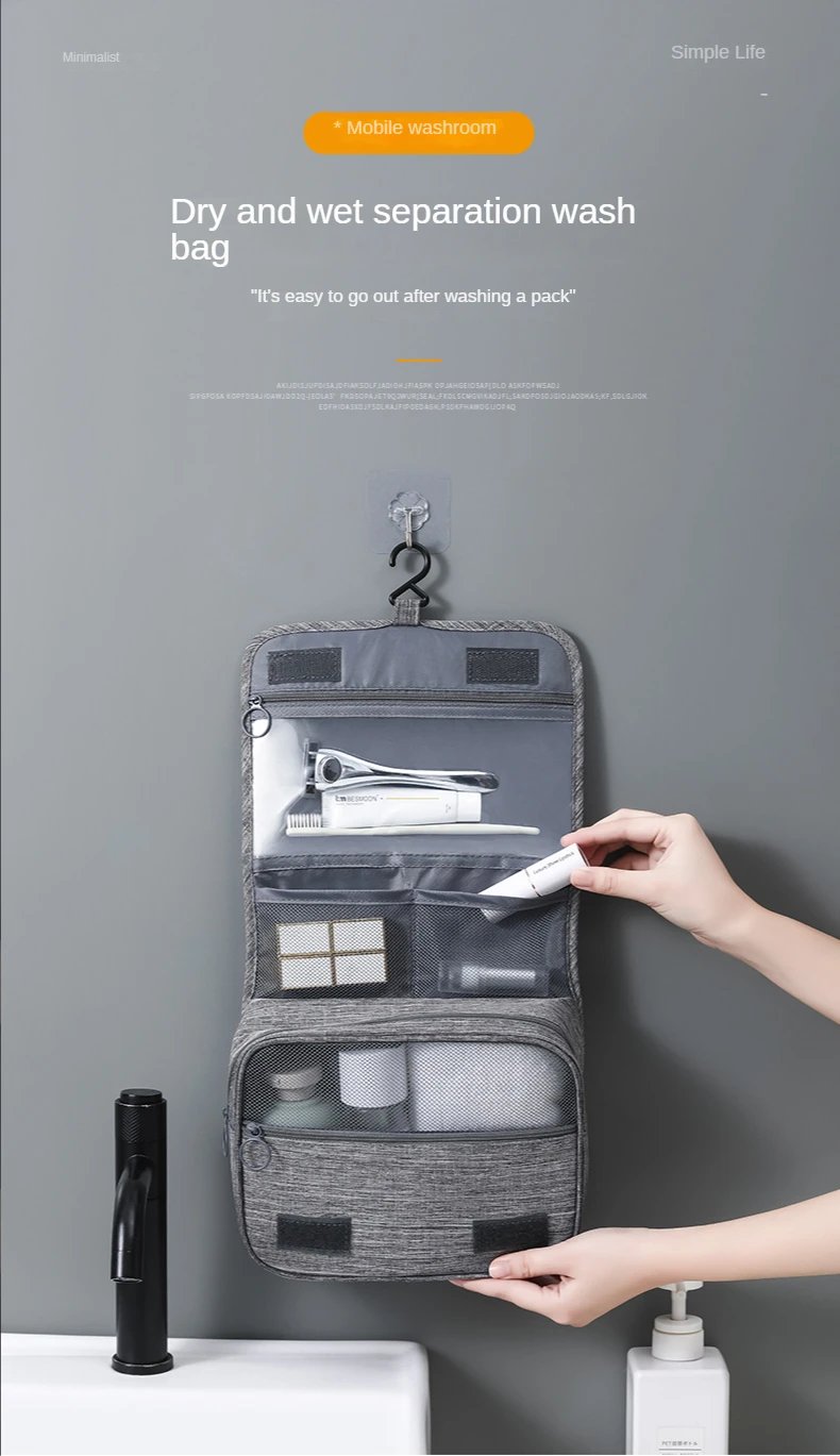 High Quality Women Makeup Bags Travel Cosmetic Bag Toiletries Organizer Waterproof Storage Neceser Hanging Bathroom Wash Bag