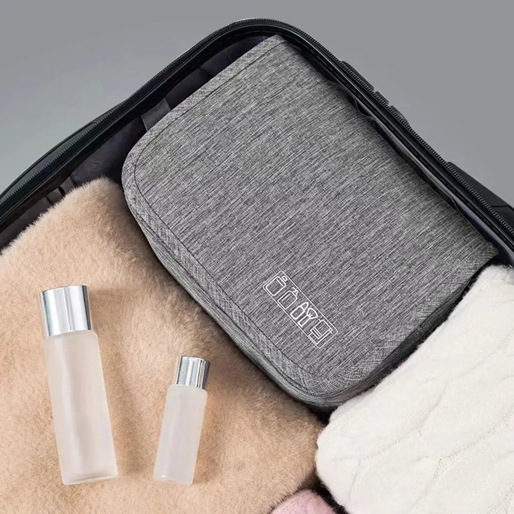 Foldable Toiletry Bag Organizer Hanging Storage Bag Bathroom Makeup Bag Case Travel Dry And Wet Separation Cosmetic Bag