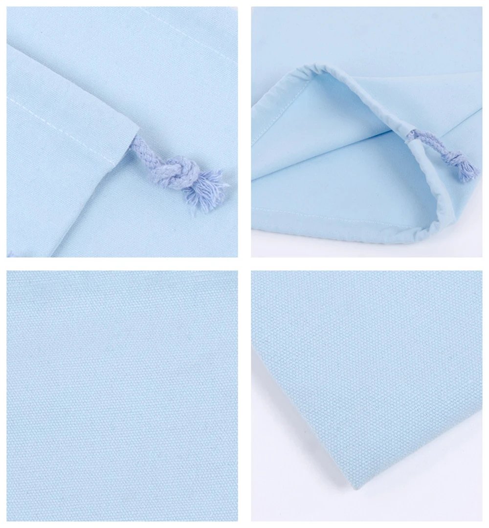 Drawstring bag Cotton Storage organizer Tote Portable Handbags Grocery Shopping Shoulder bags Canvas foldable Travel Storage Bag