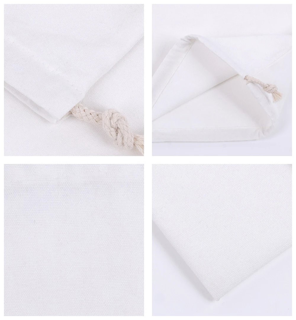 Drawstring bag Cotton Storage organizer Tote Portable Handbags Grocery Shopping Shoulder bags Canvas foldable Travel Storage Bag