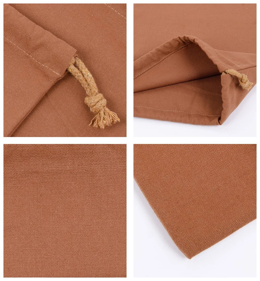 Drawstring bag Cotton Storage organizer Tote Portable Handbags Grocery Shopping Shoulder bags Canvas foldable Travel Storage Bag