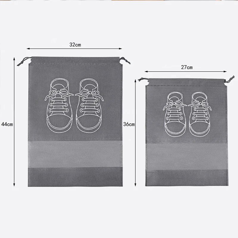 Non-woven Shoes Bag Waterproof Dustproof Travel Bag Portable Tote Drawstring Bag For Shoes Storage Shoes Organizer 2024