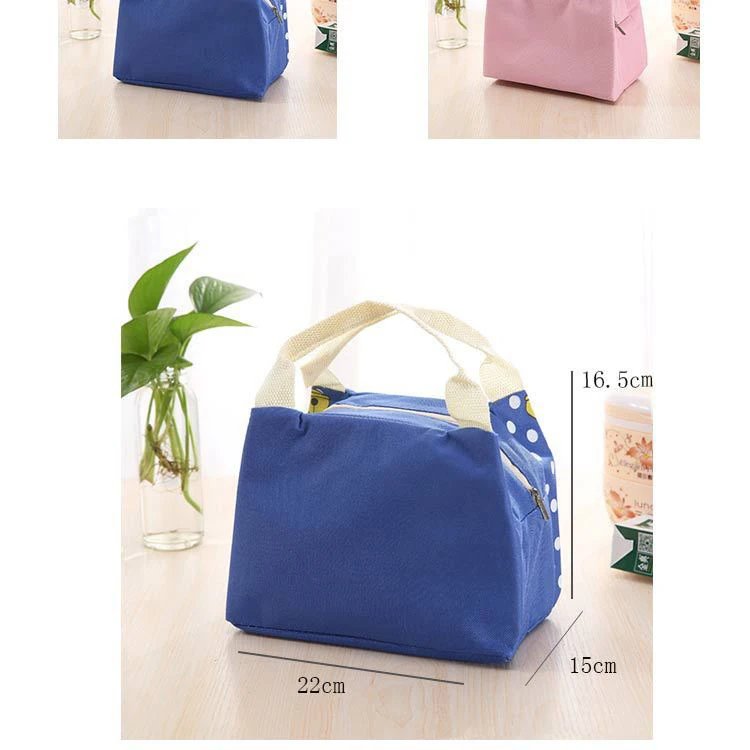 Disney Stitch Cartoon Lunch Bag Thicked Waterproof Canvas Lunch Box Bags for Boys Girls Cute Bento Bag Food Thermal Bag